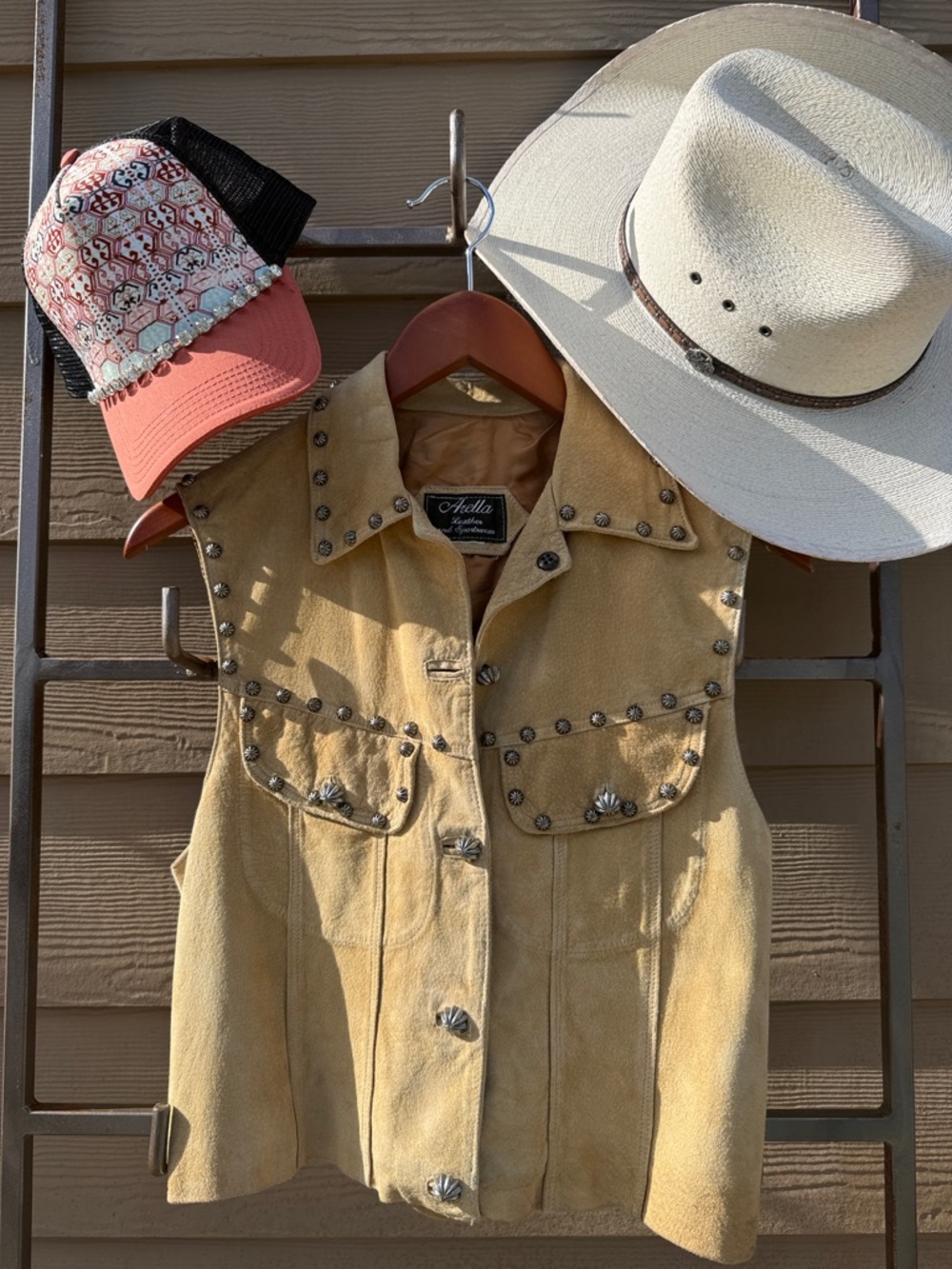 Ariella Suede Jacket in Light Tan with Brown Lining